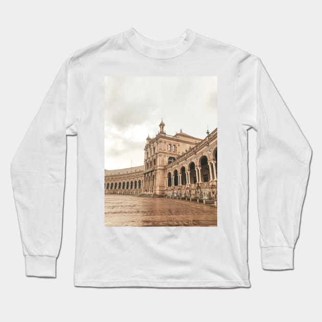 Plaza de España Long Sleeve T-Shirt by iadesigns